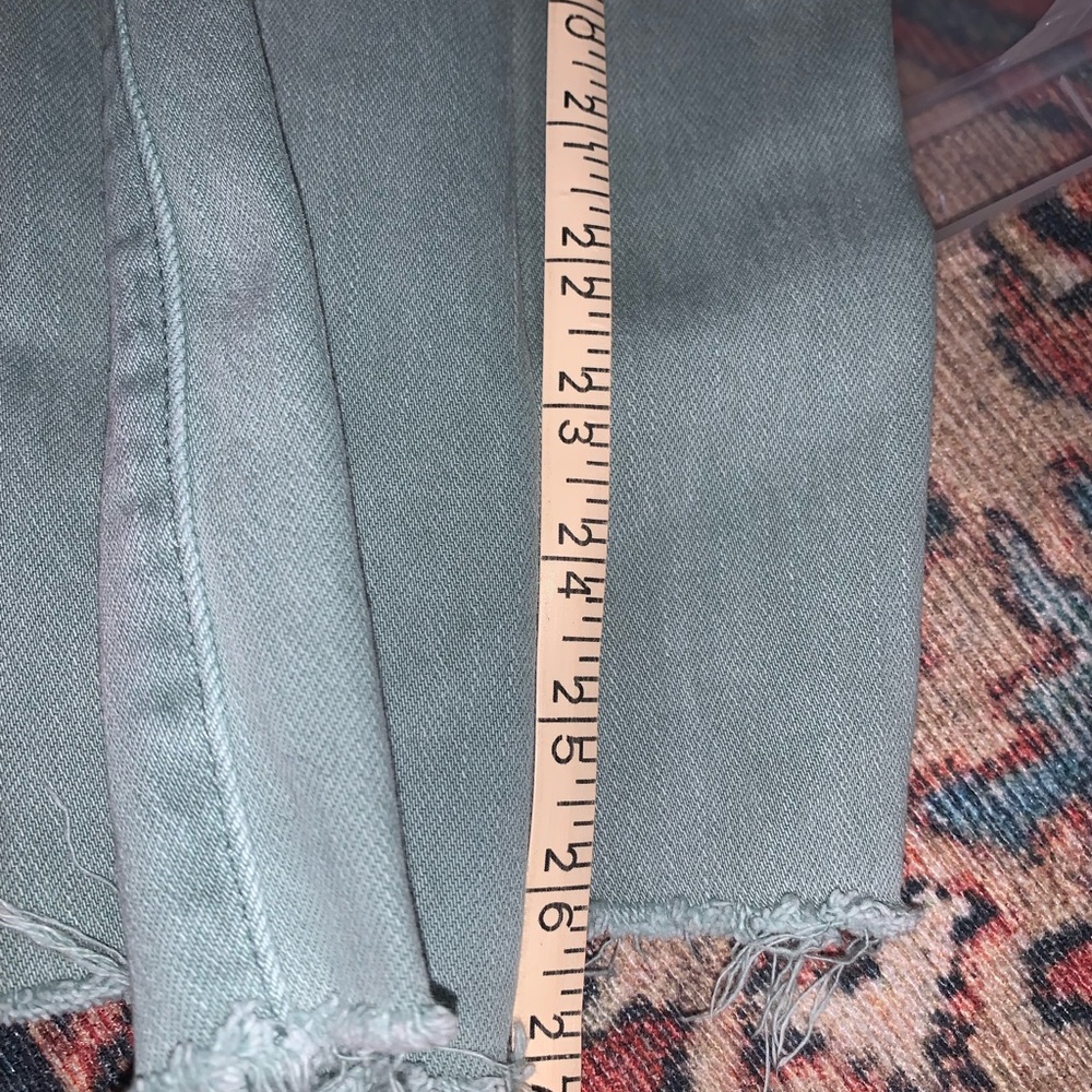 Pilcro, Anthropologie Green Straight Leg Jeans with Distressed Style - Picture 6 of 11